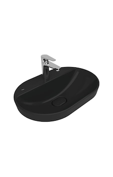 Kale Zero 2.0 60x40 Cm Siyah Yarı Gömme Oval Lavabo Kale Zero 2.0 60x40 Cm Siyah Yarı Gömme Oval Lavabo