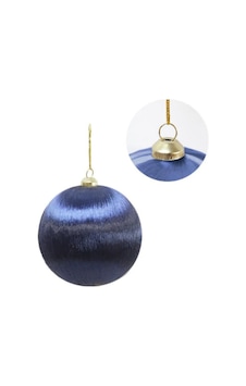 Yılbaşı Topu İpek İplik Sarılı Çam Ağacı Süsü Lacivert 8 Cm Yılbaşı Topu İpek İplik Sarılı Çam Ağacı Süsü Lacivert 8 Cm