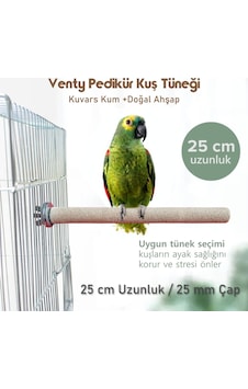 Vixpet Venty Pedikür Papağan Tünek 25 cm Uzunluk 25 mm Çap / 1 Adet - Kumlu Tünek- Zımpara Tünek Vixpet Venty Pedikür Papağan Tünek 25 cm Uzunluk 25 mm Çap / 1 Adet - Kumlu Tünek- Zımpara Tünek