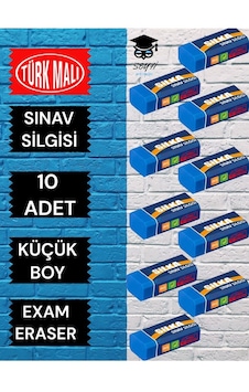 10 Adet Küçük Boy Sınav Silgisi Türk Malı 10 Adet Küçük Boy Sınav Silgisi Türk Malı