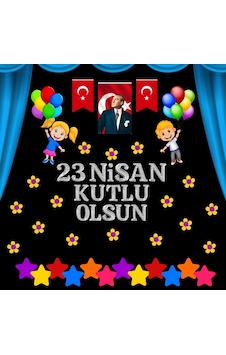 23 Nisan Kutlu Olsun Premium Vinil Pano 160 160 Cm 03 Tek Parça Diğer 23 Nisan Kutlu Olsun Premium Vinil Pano 160 160 Cm 03 Tek Parça Diğer