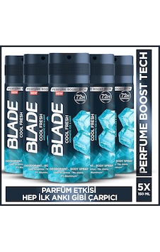 Blade Cool Fresh Erkek Alüminyumsuz Deodorant 5x150 Ml