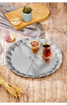Cooker Ckr3903 Gümüş Renk Metal Tepsi 35 Cm Cooker Ckr3903 Gümüş Renk Metal Tepsi 35 Cm