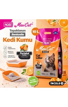 Hobi Maxicat Portakal Kokulu Bentonit Kedi Kumu 10 L Süper Emicilik Ve Ferah Koku Hobi Maxicat Portakal Kokulu Bentonit Kedi Kumu 10 L Süper Emicilik Ve Ferah Koku