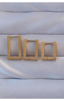 316l Çelik Gold Renk Dikdörtgen Küpe Seti - Tj-bkp9159 Çok Renkli 316l Çelik Gold Renk Dikdörtgen Küpe Seti - Tj-bkp9159 Çok Renkli