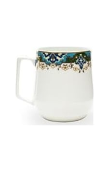 Evalıza Çini Desenli Seramik Mug 350 Ml Renkli Geleneksel Açık Ahşap Evalıza Çini Desenli Seramik Mug 350 Ml Renkli Geleneksel Açık Ahşap