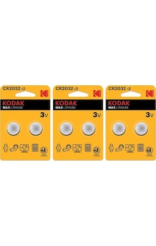 Kodak 2 Adet Cr2032 Ultra Lityum Para Pil X 3 Adet Kodak 2 Adet Cr2032 Ultra Lityum Para Pil X 3 Adet