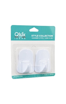 Qlux L-00735 Opak Beyaz Plastik Askı 2'li Set- 32'li Paket Qlux L-00735 Opak Beyaz Plastik Askı 2'li Set- 32'li Paket