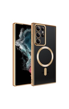 Galaxy S22 Ultra Uyumlu Magsafe Wireless Şarj Özellikli Zore Setro Silikon-gold Gold Galaxy S22 Ultra Uyumlu Magsafe Wireless Şarj Özellikli Zore Setro Silikon-gold Gold