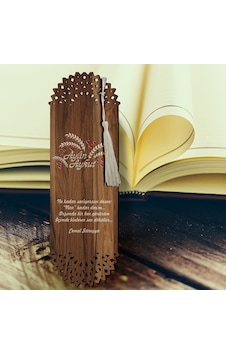 Kişiye Özel Şiirli Ahşap Kitap Ayracı - Model 5-4 Kişiye Özel Şiirli Ahşap Kitap Ayracı - Model 5-4