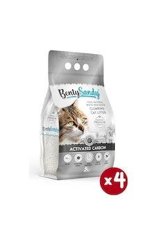 Benty Sandy Aktif Karbon İnce Topaklaşan Bentonit Kedi Kumu 4 x 5 L Benty Sandy Aktif Karbon İnce Topaklaşan Bentonit Kedi Kumu 4 x 5 L