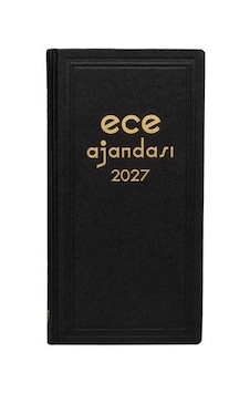 Ece 2027 Ticari Ajanda Asya Günlük Çizgili 17x33 Siyah