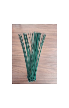 Yapay Çiçek Sapı 2mm 100 Adet Plastik Kaplı Tel Bitki Sabitleme Teli Yeşil - 839034651