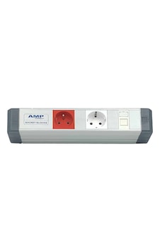 Amp Connect Alüminyum Profil Yatay Donatılmış Brotik 1 Ups Prizi 1 Şebeke Prizi 1 Cat3 Telefon Veya Cat5 Cat6 Data Prizi Amp Connect Alüminyum Profil Yatay Donatılmış Brotik 1 Ups Prizi 1 Şebeke Prizi 1 Cat3 Telefon Veya Cat5 Cat6 Data Prizi