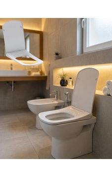 Sessiz Kapanan Klozet Kapağı Slim Tasarım Kolay Temizlik Açık Altın Sessiz Kapanan Klozet Kapağı Slim Tasarım Kolay Temizlik Açık Altın