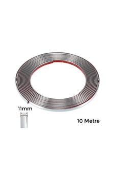 Yapışkanlı Nikelaj Şerit Bant Çıta 11mm 10 Metre Krom