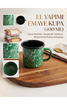 Galaksi Serisi Kobalt Mavi Sarı Sıçratmalı Retro Emaye Kamp Kupası 400 Ml Yeşil Galaksi Serisi Kobalt Mavi Sarı Sıçratmalı Retro Emaye Kamp Kupası 400 Ml Yeşil