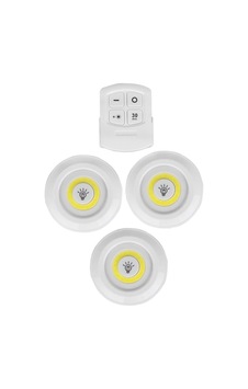 Uzaktan Kumandalı Yapışkanlı Led Spot Lamba 3 Lü White Uzaktan Kumandalı Yapışkanlı Led Spot Lamba 3 Lü White