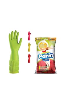 Parin Uzun Konçlu Lateks Bulaşık ve Temizlik Eldiveni L 1 Çift Parin Uzun Konçlu Lateks Bulaşık ve Temizlik Eldiveni L 1 Çift