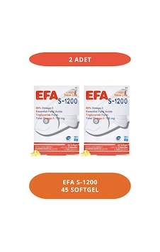 New Life Efa S-1200 45 Kapsül Balık Yağı - 720mg Omega3 - 396mg Epa - 264mg Dha 2 Adet 2'li