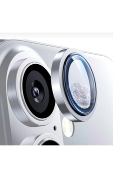 Iphone 16 / 16 Plus Uyumlu Kamera Lens Koruyucu 2 Li Set Gümüş / Gri Iphone 16 / 16 Plus Uyumlu Kamera Lens Koruyucu 2 Li Set Gümüş / Gri