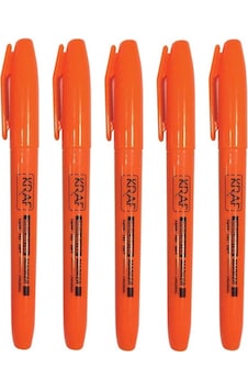 Kraf Fosforlu Kalem 2 Mm Uç No 340 Turuncu 5 Adet Kraf Fosforlu Kalem 2 Mm Uç No 340 Turuncu 5 Adet