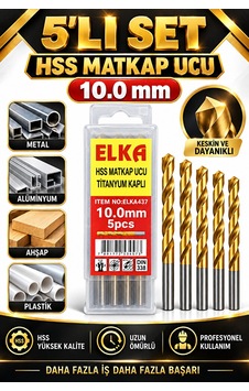 10 Mm Hss Titanyum Kaplı Matkap Ucu 5'li Set Metal Alüminyum Ahşa 10 Mm Hss Titanyum Kaplı Matkap Ucu 5'li Set Metal Alüminyum Ahşa