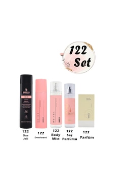 122 Set Parfüm - Saç Parfümü - Body Mist - Deodorant - Duş Jeli