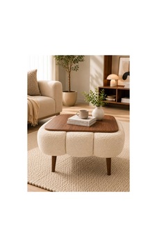 Aura Wellsoft Kumaş Kaplamalı Sehpa Salon Orta Sehpa Berjer Sehpa 42x52 Cm Krem Krem Aura Wellsoft Kumaş Kaplamalı Sehpa Salon Orta Sehpa Berjer Sehpa 42x52 Cm Krem Krem