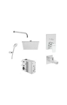 VitrA Flow Square A49305 Ankastre Duş Seti, Krom Diğer