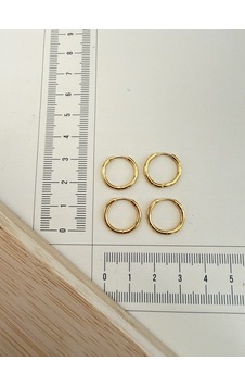 316 L Cerrahi Çelik 1,6mm 12mm Çelik Halka Küpe Gold 4 Adet Altın 316 L Cerrahi Çelik 1,6mm 12mm Çelik Halka Küpe Gold 4 Adet Altın