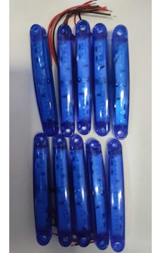 9 Led Parmak Led Lamba 12 24 Volt Mavi 10 Adet Led Pozisyon Lambası 9 Led Parmak Led Lamba 12 24 Volt Mavi 10 Adet Led Pozisyon Lambası