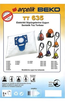 Arçelik Uyumlu Süpürge S 6255 C Süpürge Bez Toz Torbası 20 Adet Arçelik Uyumlu Süpürge S 6255 C Süpürge Bez Toz Torbası 20 Adet