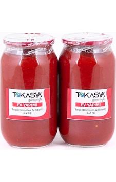 Tokasya Ev Yapımı Salça Domates ve Biberli Kavanoz 2 x 1200 G Tokasya Ev Yapımı Salça Domates ve Biberli Kavanoz 2 x 1200 G