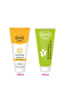 Ersağ Güneş Kremi SPF50 100 ML + Cleanball Masaj Kremi 200 ML Ersağ Güneş Kremi SPF50 100 ML + Cleanball Masaj Kremi 200 ML