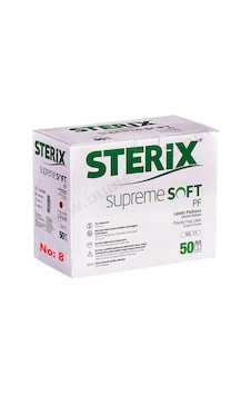 Sterix Steril Eldiven Pudrasız 50'li Kutu - No: 8,5 Sterix Steril Eldiven Pudrasız 50'li Kutu - No: 8,5