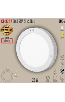 Ct-9247bologna Sensörlü Spot 1 Adet Gün Işığı Ct-9247bologna Sensörlü Spot 1 Adet Gün Işığı