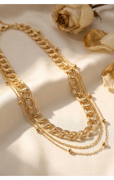 Gold Renk Pirinç Zincir Model Kombin Kadın Kolye Tj-bko11260 Evimdeyokyok Gold Renk Pirinç Zincir Model Kombin Kadın Kolye Tj-bko11260 Evimdeyokyok