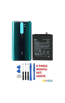 Xiaomi Redmi Note 8 Pro Uyumlu Cam Kapak Batarya Pil Kapağı Yeşil + Pil Batarya Bm4j + Montaj Set Xiaomi Redmi Note 8 Pro Uyumlu Cam Kapak Batarya Pil Kapağı Yeşil + Pil Batarya Bm4j + Montaj Set