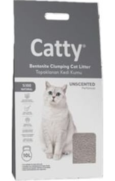 Catty Natural Parfümsüz Bentonit Kedi Kumu Mükemmel Topaklaşma ve Koku Kontrolü 10 L Catty Natural Parfümsüz Bentonit Kedi Kumu Mükemmel Topaklaşma ve Koku Kontrolü 10 L