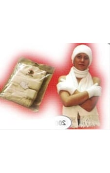 Angora Tavsan Yünü Eldiven Bere Atkı Krem Angora Tavsan Yünü Eldiven Bere Atkı Krem