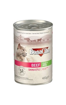BonaCibo Jöleli Dana Etli Konserve Yetişkin Kedi Maması 400 G BonaCibo Jöleli Dana Etli Konserve Yetişkin Kedi Maması 400 G