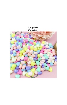 100 Gr 500 Adet Şeker Rengi Akrilik Kalp Boncuklar Renkli Karışık Plastik Pastel Ara Boncuk 100 Gr 500 Adet Şeker Rengi Akrilik Kalp Boncuklar Renkli Karışık Plastik Pastel Ara Boncuk