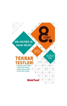 8 Sınıf Din Kültürü Ve Ahlak Bilgisi Tekrar Testleri Bloktest Yay 8 Sınıf Din Kültürü Ve Ahlak Bilgisi Tekrar Testleri Bloktest Yay