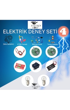 Kutulu, Elektrik Deney Seti - 4 Eğitici Hobi Bilim Seti Kutulu, Elektrik Deney Seti - 4 Eğitici Hobi Bilim Seti