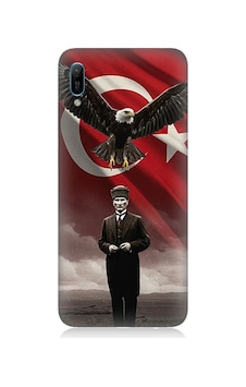 Huawei Y6 2019 Uyumlu Kartal Bayrak Ve Mustafa Kemal Atatürk Desenli Silikon Kılıf Çok Renkli Huawei Y6 2019 Uyumlu Kartal Bayrak Ve Mustafa Kemal Atatürk Desenli Silikon Kılıf Çok Renkli