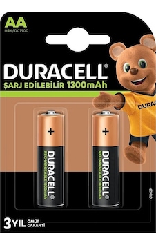 Duracell 1300 Mah Şarjlı Aa Kalem Pil 2li Paket -92013 Duracell 1300 Mah Şarjlı Aa Kalem Pil 2li Paket -92013