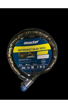 Master Motorsiklet Kilidi Yaylı 22mm 150cm Gri