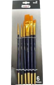 Miart Karma Fırça Seti 6 Lı Set 5/0-2-6-1/4-8-3/4 Miart Karma Fırça Seti 6 Lı Set 5/0-2-6-1/4-8-3/4