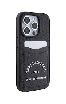 Apple Uyumlu iPhone 15 Pro Max Kılıf Karl Lagerfeld Kartlıklı Saffiano 3d Rsg Logo Lisanslı Siyah Apple Uyumlu iPhone 15 Pro Max Kılıf Karl Lagerfeld Kartlıklı Saffiano 3d Rsg Logo Lisanslı Siyah